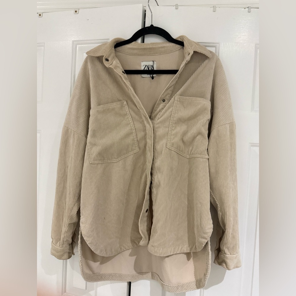 Zara Beige Corduroy Jacket